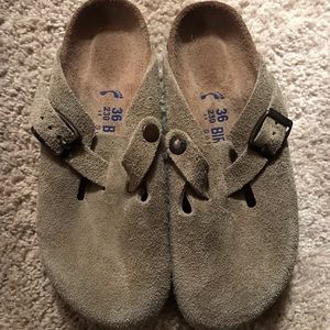 Birkenstock Boston Suede Leather Clogs